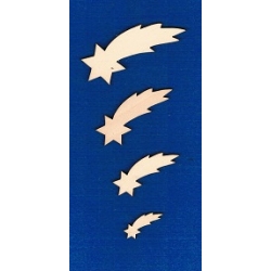 Gwiazda Betlejemska komplet 4szt / SKLEJKA #3mm /  od 3-7,5cm